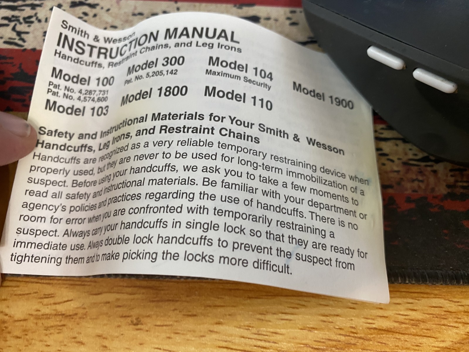 Vintage Smith & Wesson Handcuffs Model 100 Nickel