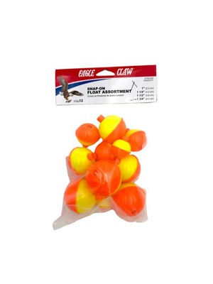 Eagle Claw Snap-On Float Bobbers Assortment 12pk - 2 TOTAL PACKS!!
