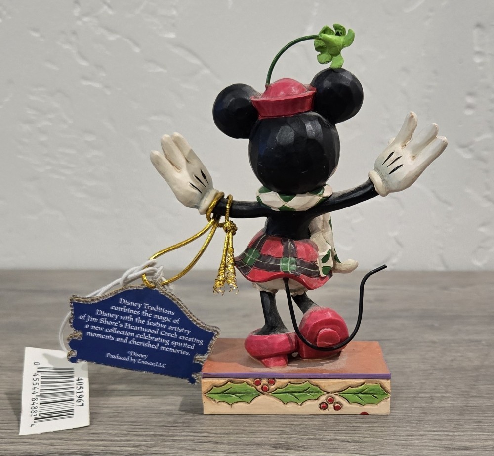 Jim Mini Mouse Disney Traditions Jim Shore Merry Minnie Mouse Christmas Figurine ...
