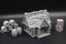 Tabletop Terrain Fantasy Ale Wine Storehouse Warehouse Dnd RPG wargame skirmish