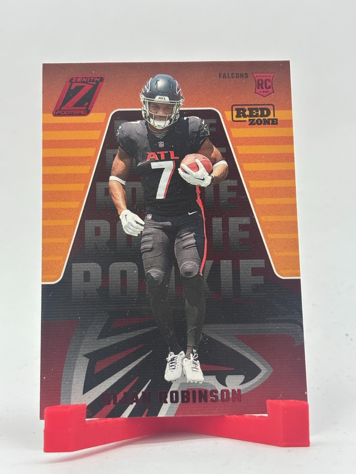 2023 Panini Zenith - Bijan Robinson #104 Red Zone (RC) DAMAGED