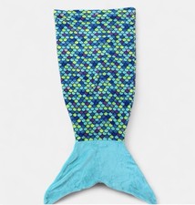 Blue kids mermaid blanket