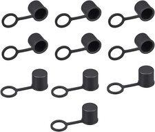 10Pcs BNC Silicone Protectors Cap Port Cover anti Dust Black