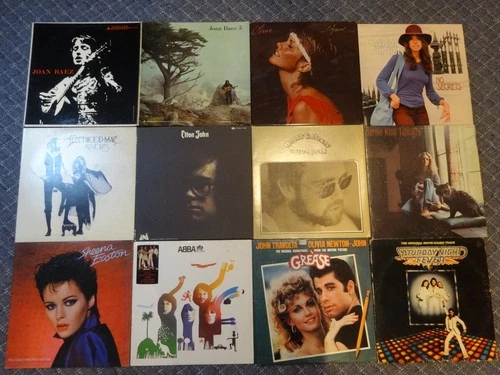 Classic Rock Vinyl Lot x 12 Joan Baez Elton John Abba Fleetwood Mac More