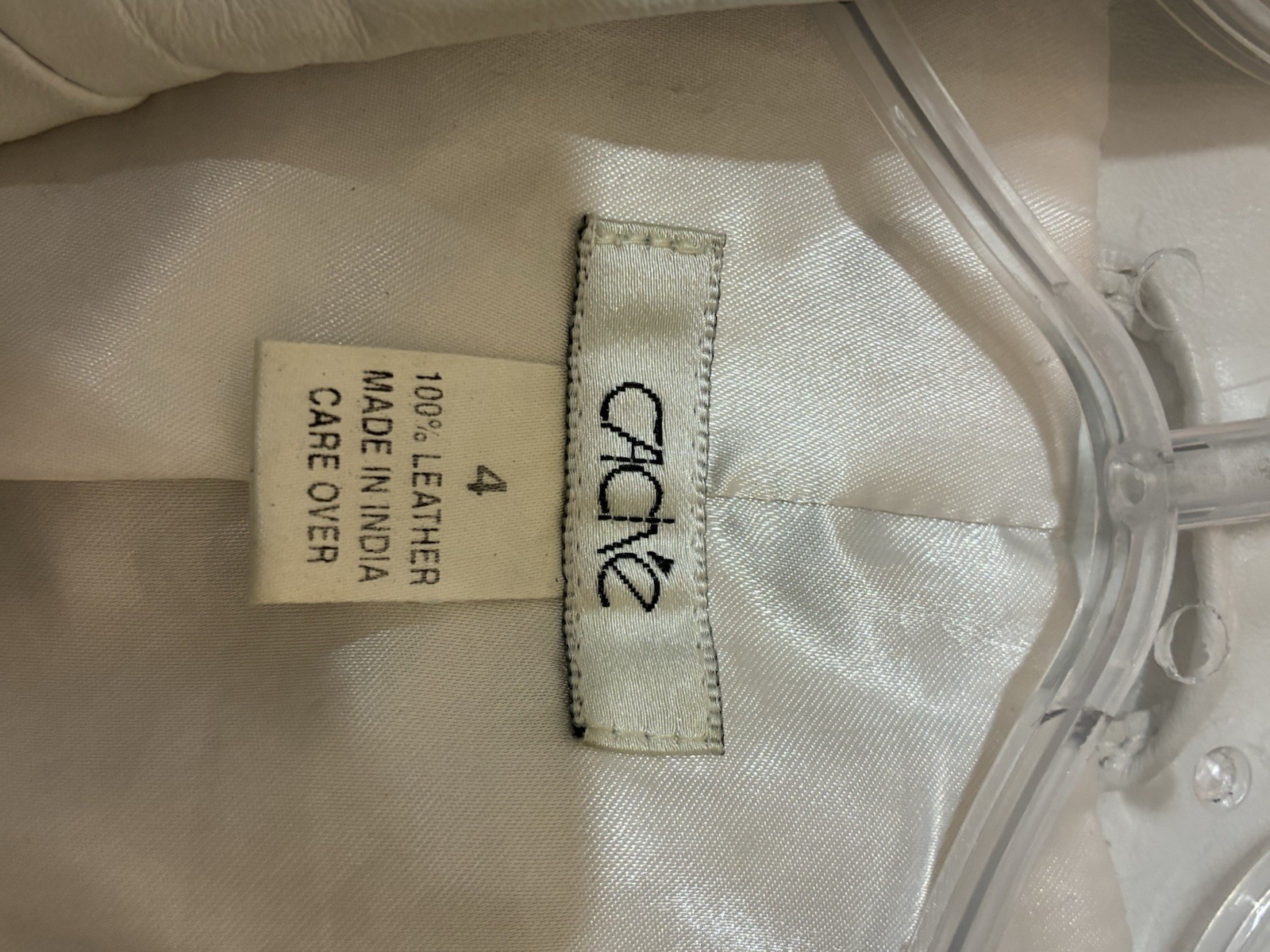 Caché White Studded Belted Collared Mid-Length Ja… - image 3