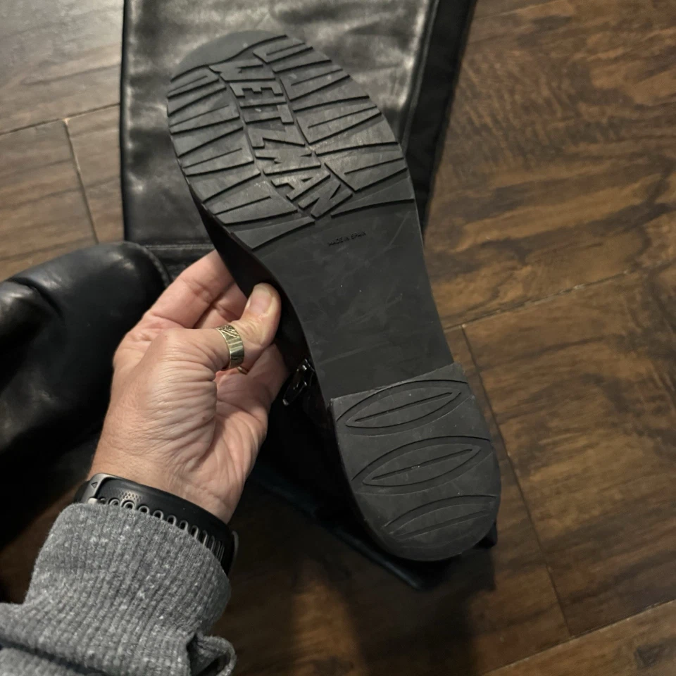 Botas por encima de la rodilla Stuart Weitzman de cuero negro talla 7,5 GW35284 Foto 4 de 4