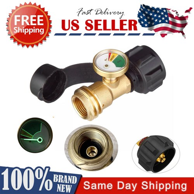 #ad #ad Propane Tank Gauge Brass Adapter Gas Pressure Level Meter Indicator for BBQ RV $12.88