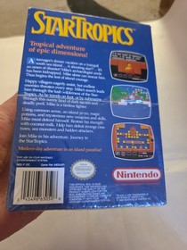 StarTropics (NES Nintendo 1985 NES-ZL871104) CIB Complete Cart Box Manual Letter