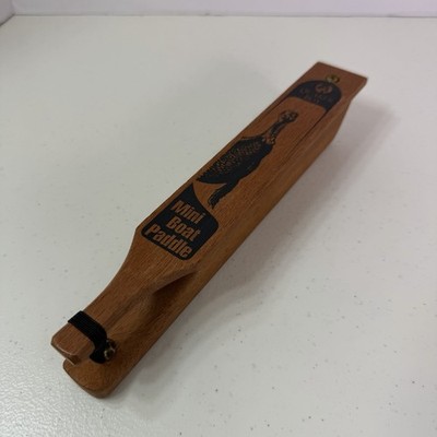 Vintage Quaker Boy Mini Boat Paddle Turkey Call Box Wooden Collectible Hunter US