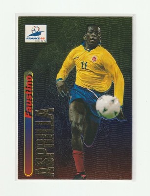 1998 PANINI WORLD CUP FRANCE 98 FOIL [ FAUSTINO ASPRILLA ] COLOMBIA 