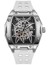 Men's Automatic Watch Tonneau Hollow Skeleton 30M Waterproof Luminous