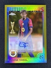 2024-25 Topps Chrome UEFA Lamine Yamal #FSA-LY Future Stars Gold Auto /50