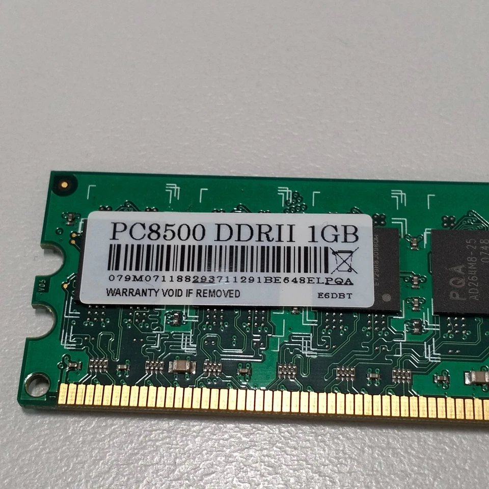 PQA 1GB DDR2 RAM PC3-8500 1066MHz non-ECC Unbuffered CL7 DIMM AD264M8-25 - Image 2 of 4