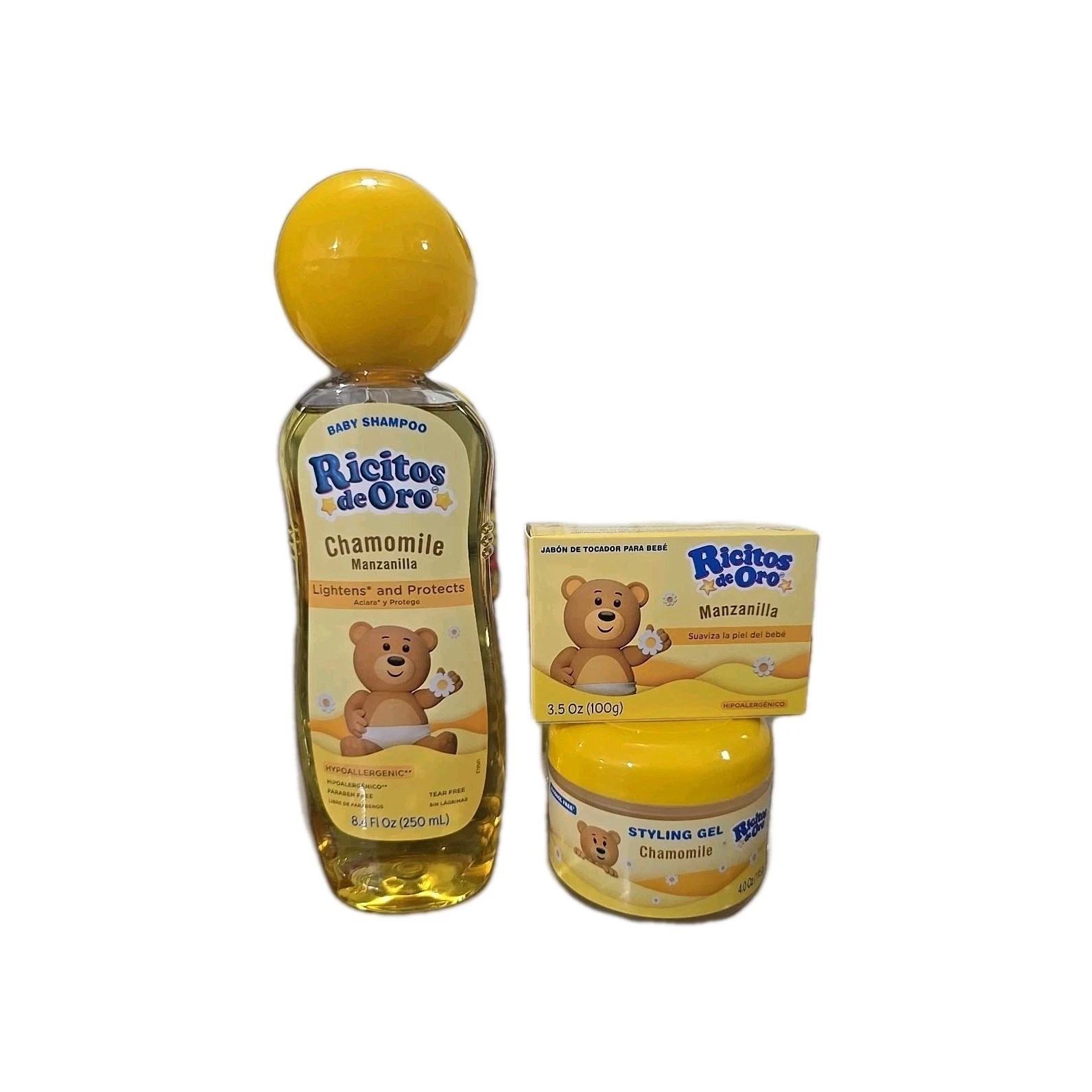 Kit shampoo, Soap & Stiling Gel Chamoline Ricitos de oro