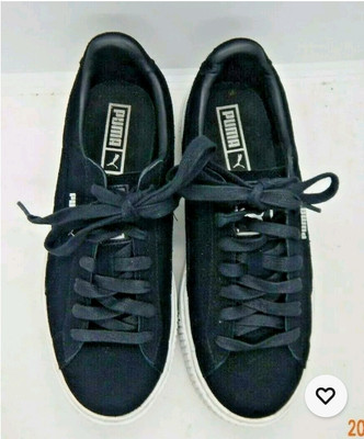 PUMA - Womens Black Suede Sneakers - Shoe Size 9
