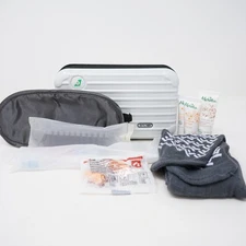 Rimowa Eva Air White Amenity Kit Toiletry Travel Hard Shell Zip Case