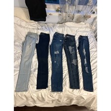 Women  s Denim Skinny Jeans Size 0-4 Bottoms Light Dark Blue Pants