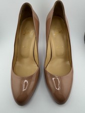 Christian Louboutin Fifi taglia 40 décolleté beige in vernice