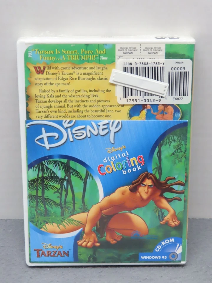 Walt Disney Tarzan (DVD, 2000) NEW Sealed w/ Interactive CD-Rom - Image 2 of 2