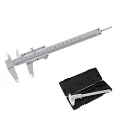 0-150mm 0.02mm Steel Vernier Caliper with Storage Box with Thumb Roll Lock Screw