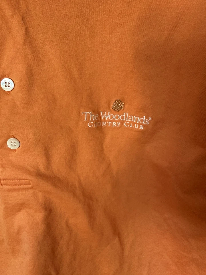 Vintage Byron Nelson Sig. Polo de golf serie Woodlands Country Club naranja mediano Foto 2 de 4