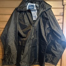 PORTWEST BLACK SMALL CLASSIC RAIN JACKET WATERPROOF DURABLE SEALED SEAMS US440