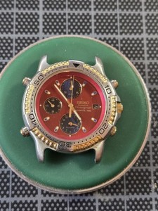 たっくん様SEIKO クロノグラフ 7T32-6K50 Vintage Seiko 7T32-6N50 Chronograph 100m Alarm Men's Wrist Watch