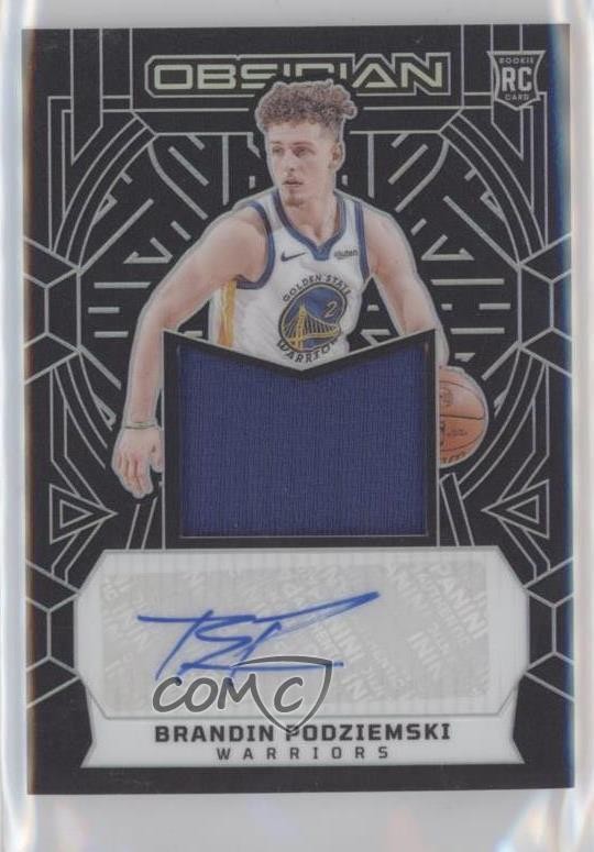 2023-24 Panini Obsidian Jersey 73/99 Brandin Podziemski #223 Rookie Auto RC 3hd