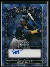 2025 Leaf Trinity Jesus Made Blue Cracked Ice Steel Auto /7