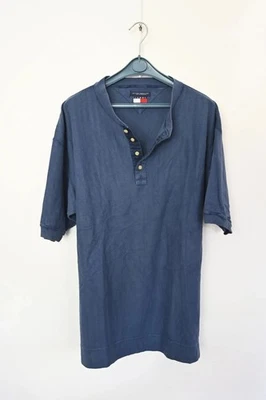 Tee shirt à boutons Tommy Hilfiger bleu marine - Taille XL - Photo 1/4