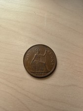 Old 1 Penny Coin 1962 Queen Elizabeth II Coin Great Britain England UK