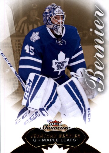 2014 Fleer Showcase Jonathan Bernier [Red Glow Jersey] #60 card