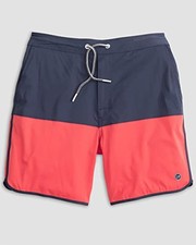 johnnie-O Tully Half Elastic 7 Surf Shorts - Scalloped Hem Johnnie O Mens