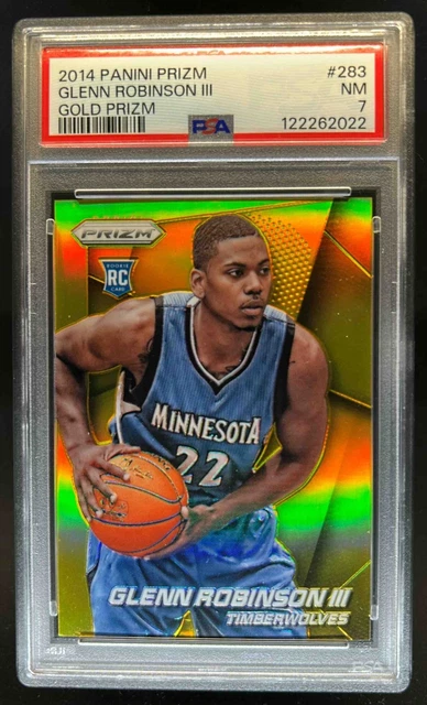2014-15 Prizm Glenn Robinson III RC Prizm Gold #7/10 Timberwolves PSA 7