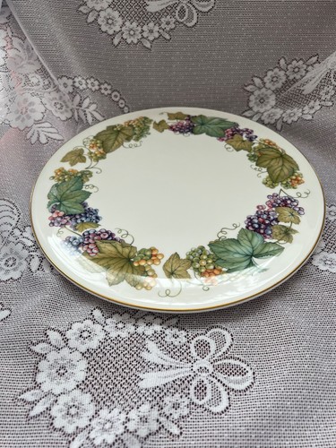 ROYAL WORCESTER VINE HARVEST 11" GATEAU CAKE PLATE UNUSED EXCELLENT - Picture 3 of 8