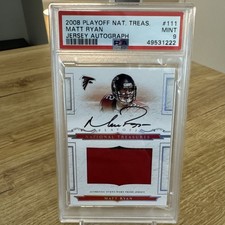 2008 National Treasures RPA #ED/99 Matt Ryan AUTO PATCH RC PSA 9 Rookie Jersey !