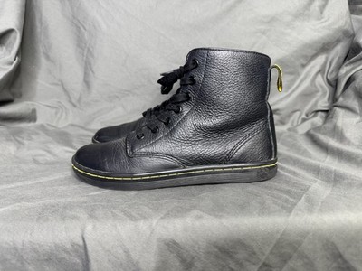 Doc Dr. Martens Womens UK 5 US 7 Leyton Black Leather Ankle Boots Combat Lace-Up