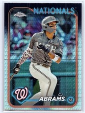 2024 Topps Chrome - C.J. Abrams #247 Prism Refractor Washington Nationals
