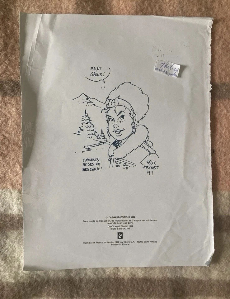 Rare DEDICACE SUPERBE DESSIN Félix Meynet Double M BD Autographe signé 1995 - Photo 3/3