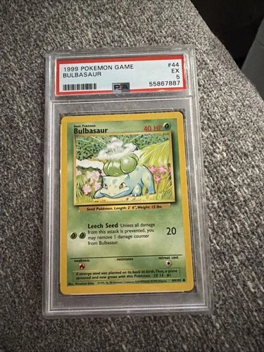 1999 Pokémon  Unlimited BULBASAUR  44/102 PSA 5