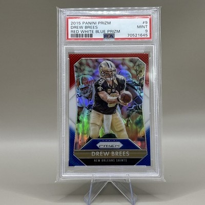 2015 Panini Prizm Drew Brees Red Refractor SSP Psa 9 New Orleans Saints HOF   