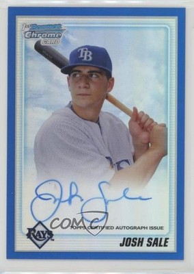 2010 Bowman Draft Chrome Prospects Blue Refractor 16/150 Josh Sale Auto 4r3