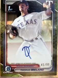 Thomas Ireland 1st Bowman Chrome Autograph Green Reptillian /99 2024