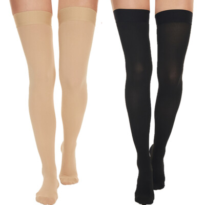 Thigh Compression Socks Firm Support 20-30mmHg Gradient Socks with Silicone Band