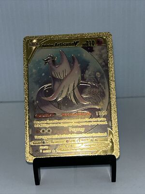 Galarian Articuno V Metal Gold Foil Pokemon Card Fan Art Card