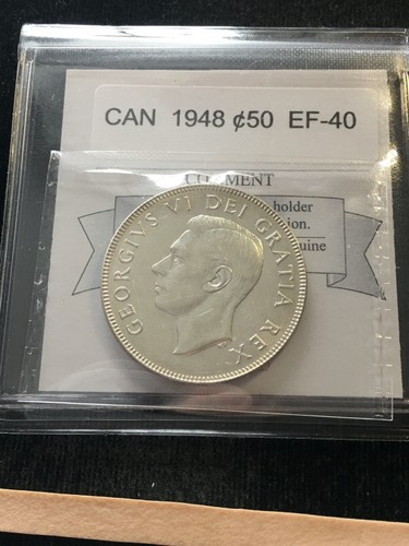 1948 Coin Mart Graded Canadian 50 Cent, **EF-40**