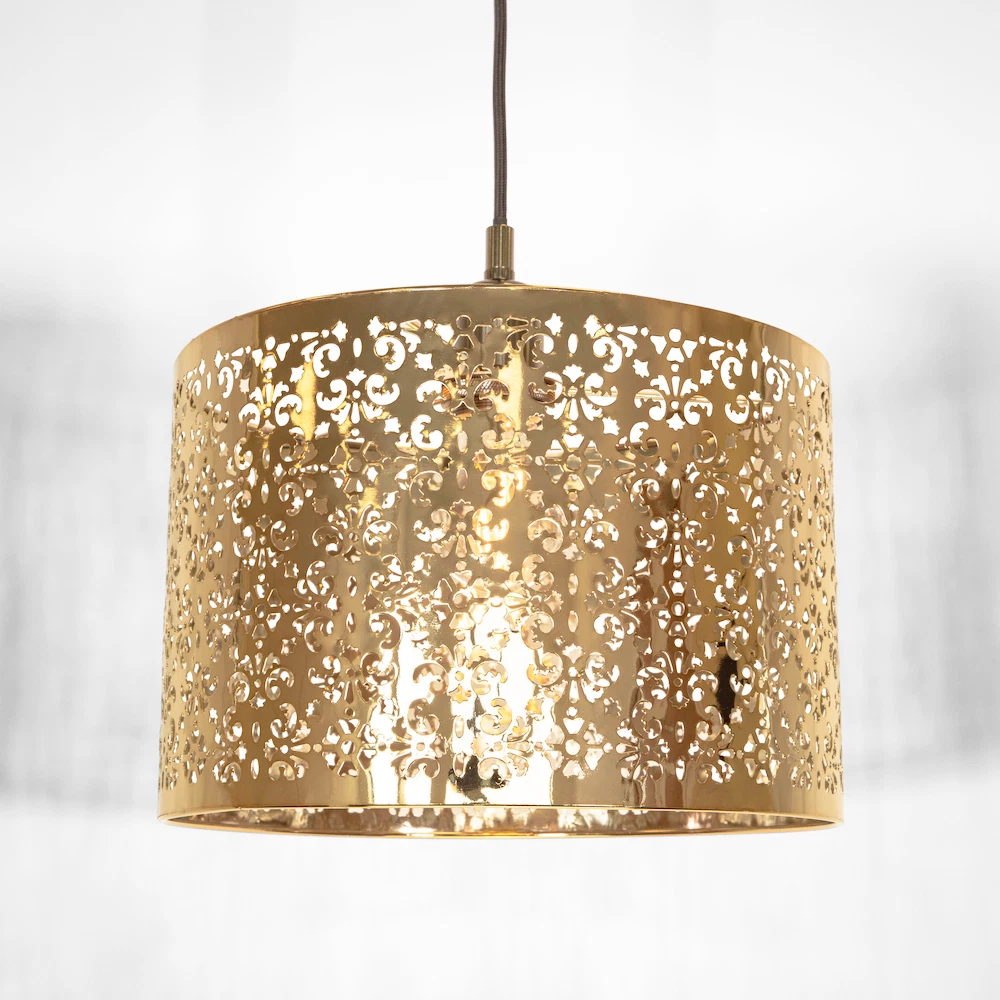 Gold metal pendant deals