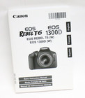 Canon Rebel T6 Eos 1300D Instruction Owners Manual Book Guide