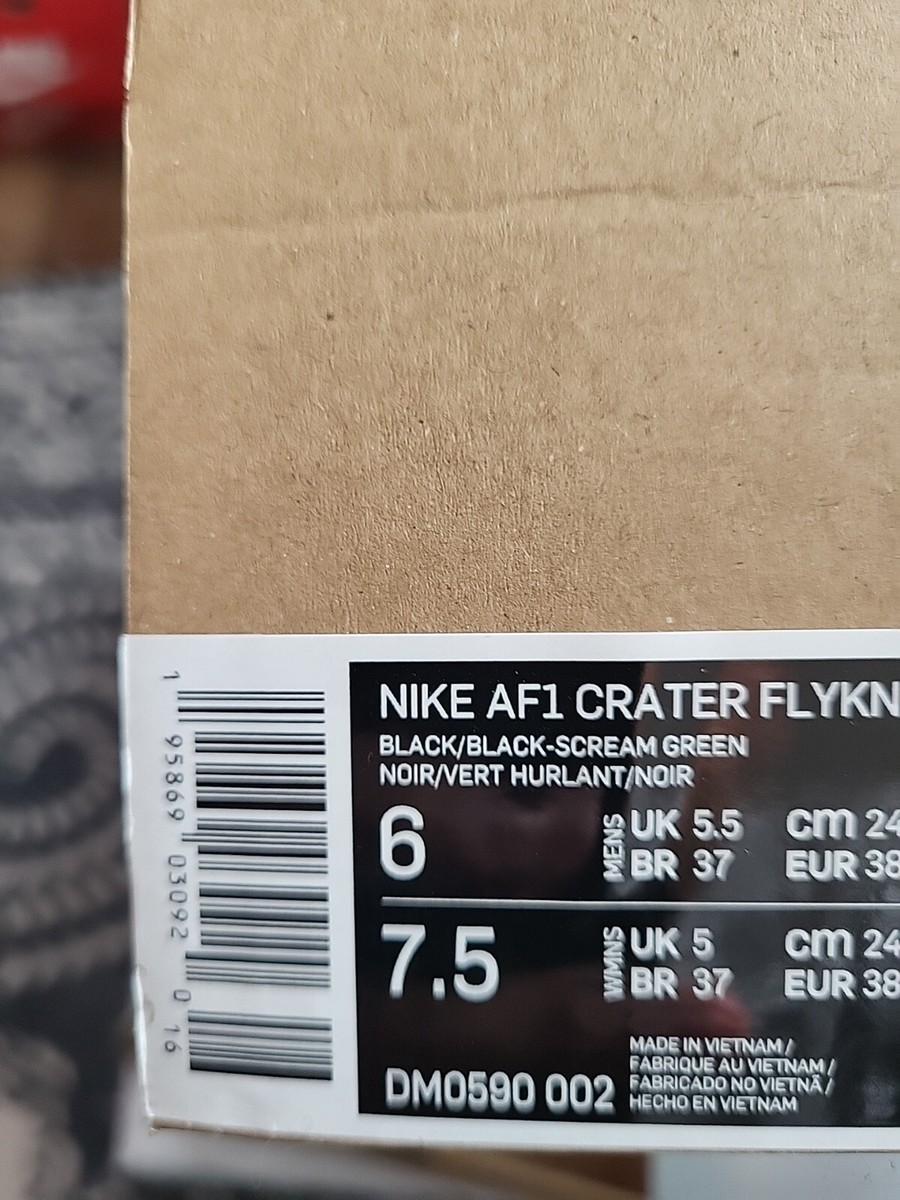 テレビ Size 6 - Nike Air Force 1 Crater Flyknit Next Nature Black Volt