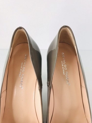Osvaldo Rossi Women's Italian Brown Patent Leather Stilettos / Shoes- Size 38 - Picture 4 of 11